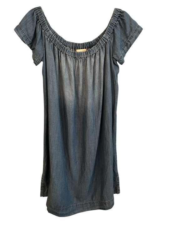 cloth & stone Dresses & Skirts - Cloth & Stone blue chambray off-the-shoulder shift dress